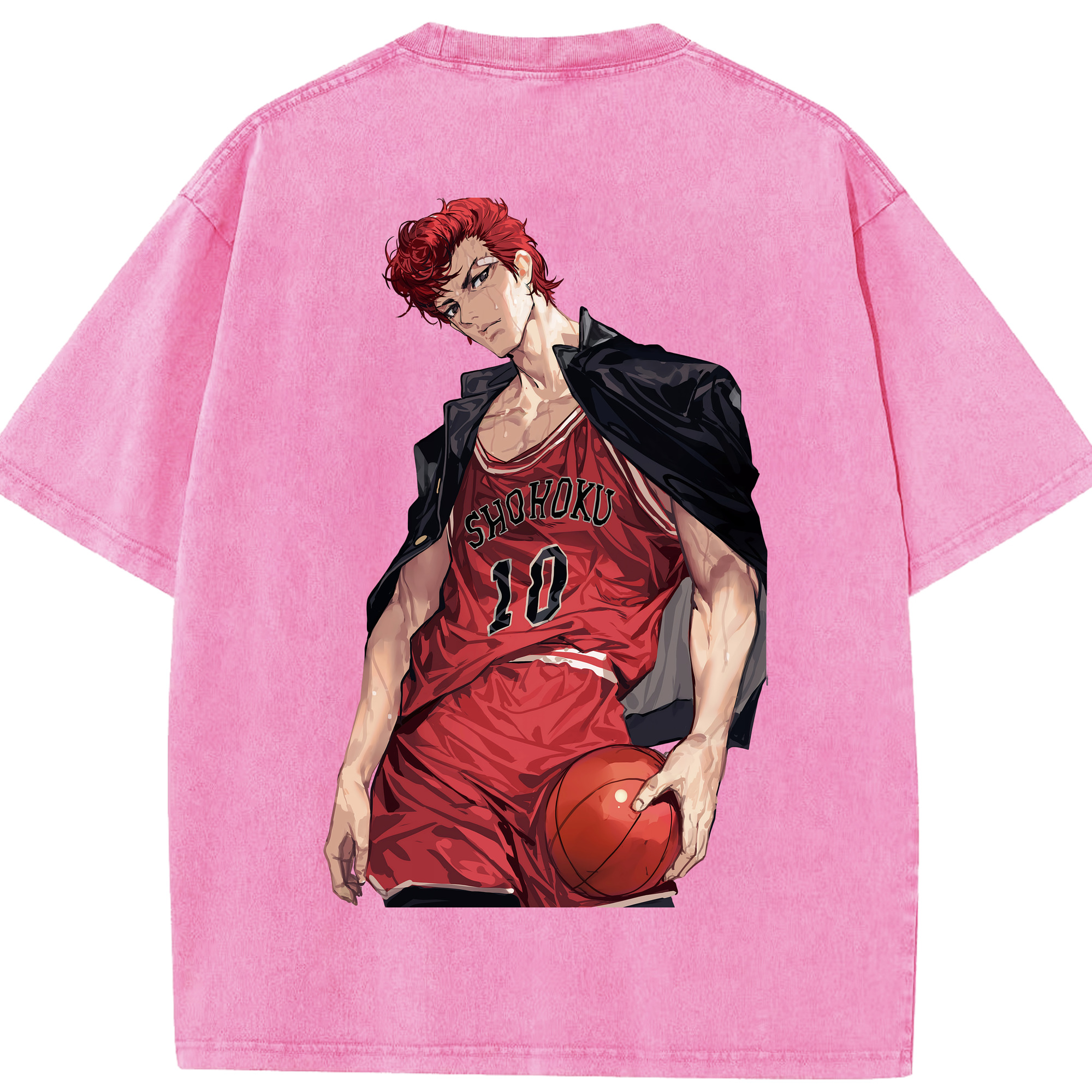 （画像用） SLAM DUNK／スラムダンク 綿100% ヴィンテージ風 半袖Tシャツ（背面プリント）